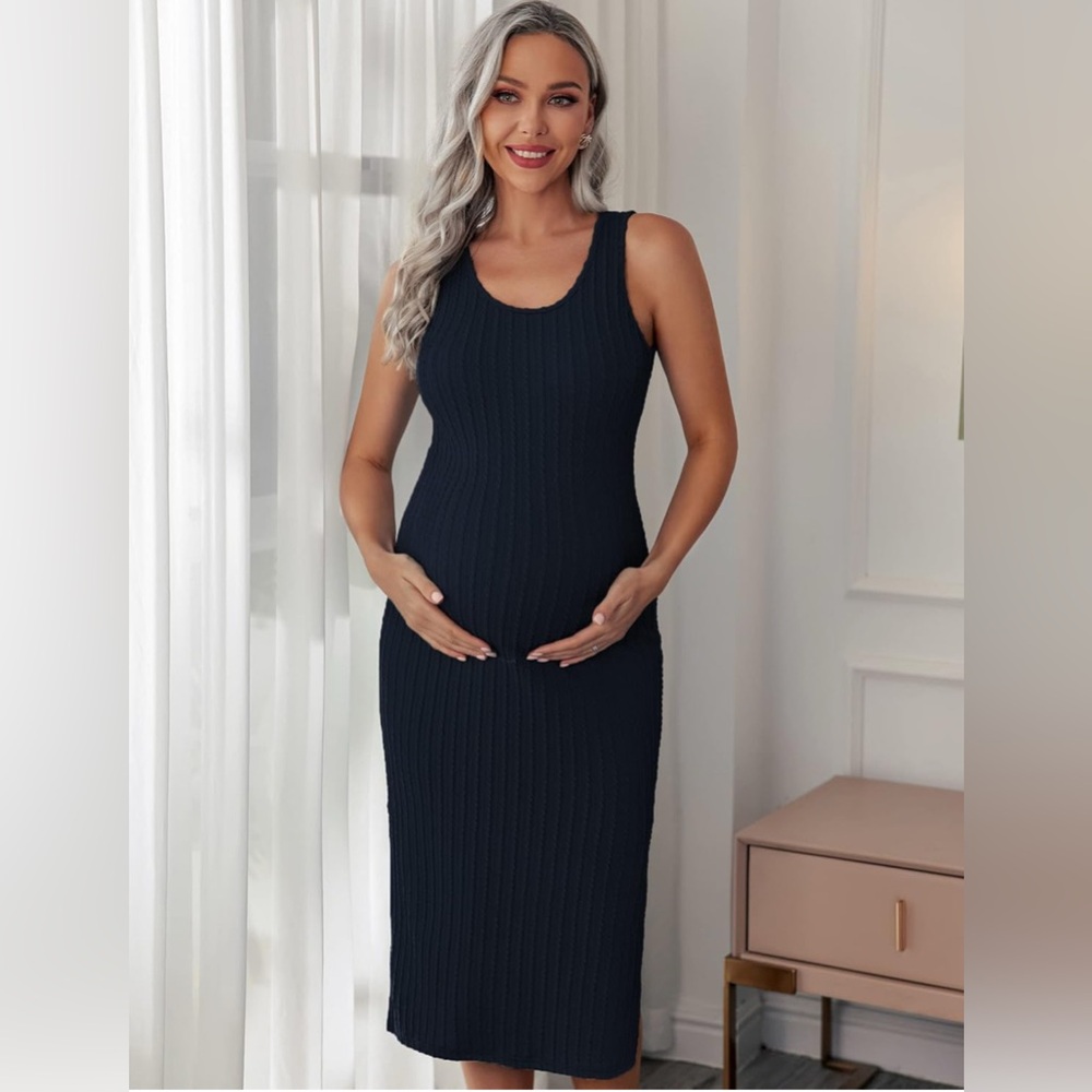 Ekouaer Maternity Dress Bodycon Dresses